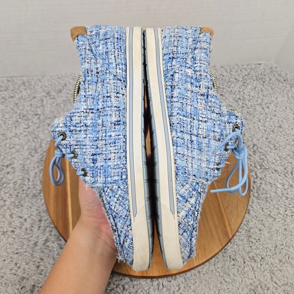Twisted X Womens 9.5M Kicks Blue White Plaid ecoTweed Casual Loafer Sneaker - Picture 7 of 12